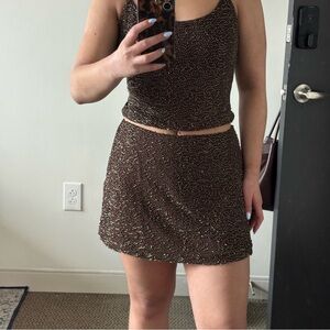 White Fox Boutique Streets of SoHo Beaded Skirt